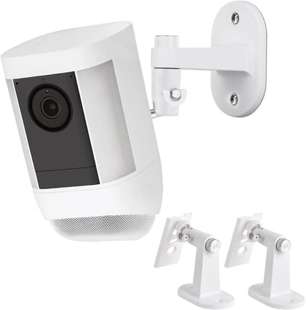 Beveiligingsmuurbeugel - Montagebeugel camera - Camera ophangen - 360 graden verstelbaar - 2 stuks - Wit