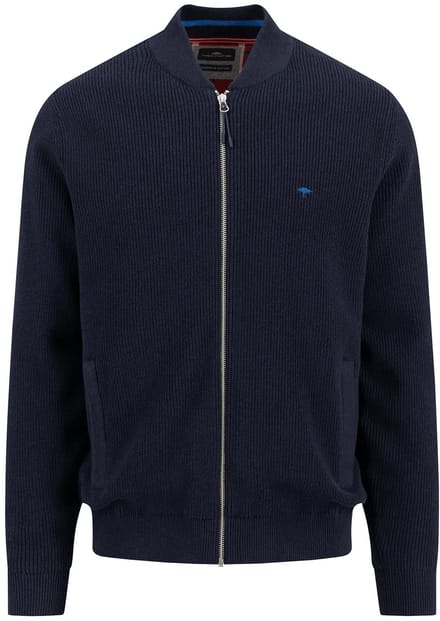 Fynch-Hatton Vest Cardigan College Collar Fisherman Navy / male