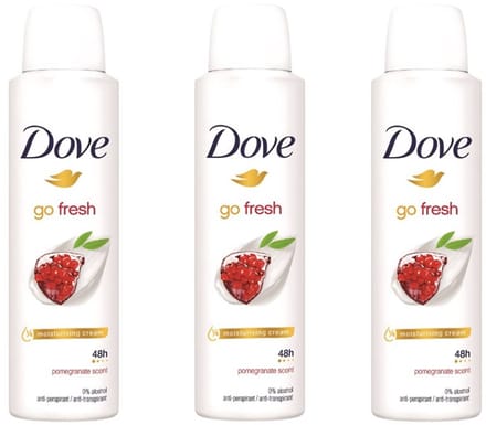 Dove Deo Spray - Go Fresh Granaatappel - 3 x 150 ml - Pomegranate & Lemon Verbana