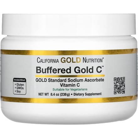 Gebufferd Goud C, Niet-Zure Vitamine C Poeder, Natriumascorbaat, 238G(8,40 Oz)