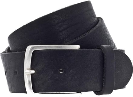 b.belt Riem Zac Ledergürtel W80 Black Zwart