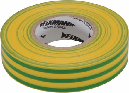 Fixman 192227 Isolatietape - 19mm x 33m - groen/geel