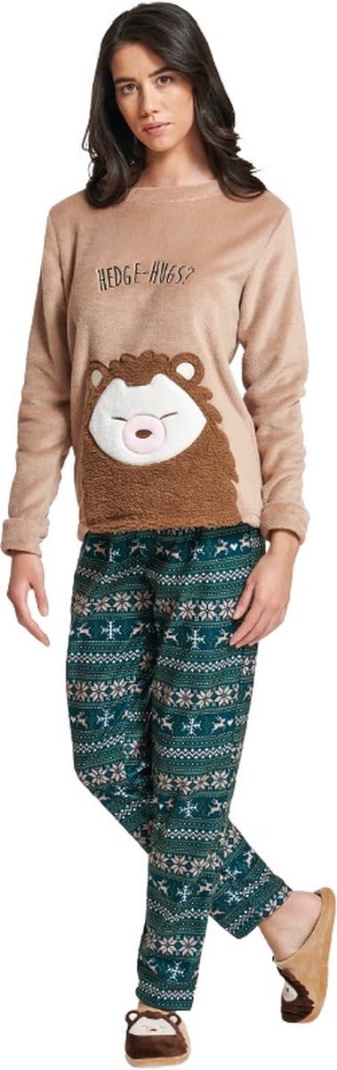 Sorbetto Pyjama Heartwood Dames Polyester Beige Maat L