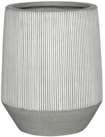 Pottery Pots - Plantenbak Harith High S - Ø40cm x H48cm - Indoor en Outdoor - White stripe