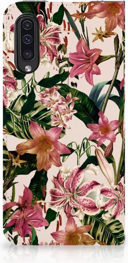 Standcase Hoesje voor Samsung Galaxy A50 Smart Cover Flowers