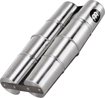 Zilver Aluminium Samba Shaker - Dubbel (Groot) 33 cm