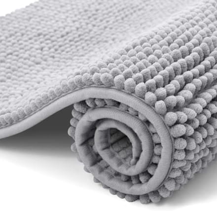Zachte Badkamer Mat - Antislip & Absorberend - Lichtgrijs