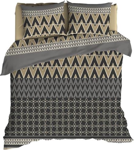 Romanette Chamonix Dekbedovertrek - Extra breed - 260x200/220 cm - Antra