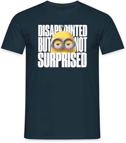 Minions Kevin Teleurgesteld Maar Niet Verrast T-Shirt Heren