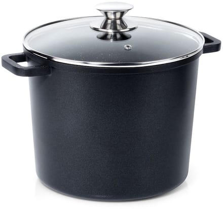 Orion GRANDE - Hoog Granieten Pan - 7,6 l - Glazen Deksel - Antikleef