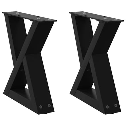 vidaXL - Salontafelpoten - 2 - st - 40x(30-31,3) - cm - staal - zwart