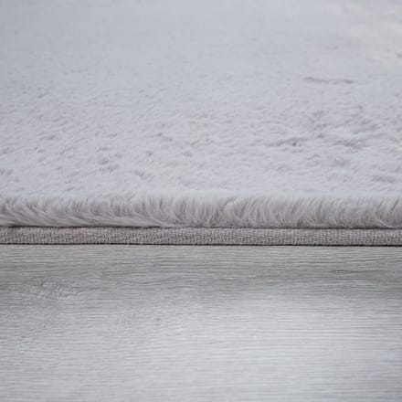 Vachtkleed Fluffy grijs  180x200 cm ovaal