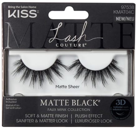 Matte Sheer Kiss - Nepwimpers - Zwart, Natuurlijk Uiterlijk