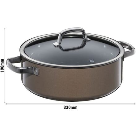 WMF Fusiontec Mineral - Braadpan - Ø 280mm - incl. glazen deksel - Dark Brass