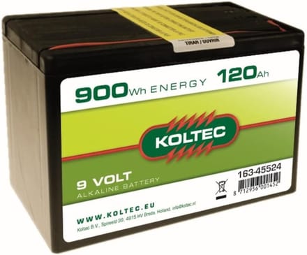 9 Volt Batterij - Alkaline Batterij - Omheining Voeden - Hoge Capaciteit - 120 Ah - Niet van toepassing