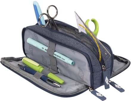 WEDO pennenzak voor studenten, polyester, grijs