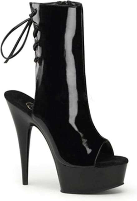 Delight-1018 black patent - (EU 36 = US 6) - Pleaser