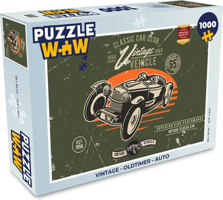 Puzzel Vintage - Oldtimer - Auto - Legpuzzel - Puzzel 1000 stukjes volwassenen