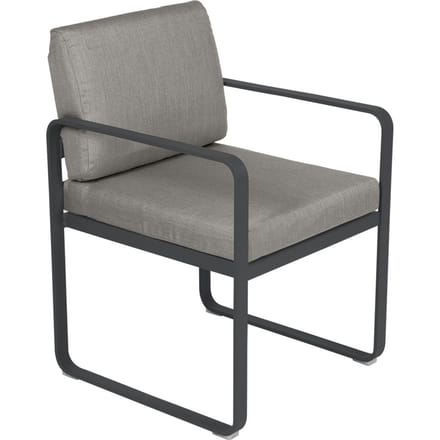 Fermob BELLEVIE fauteuil voor de eethoek - 47 antraciet mat - B8 taupegrijs