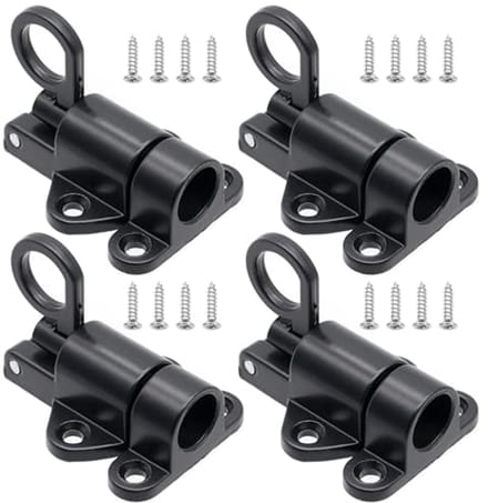 4pcs Aluminum Spring Loaded Bolt, Loft Ceiling Hatch Lock Catching Tools, Garden Gate Lock with 16 Screws, for Window - ShopVlot