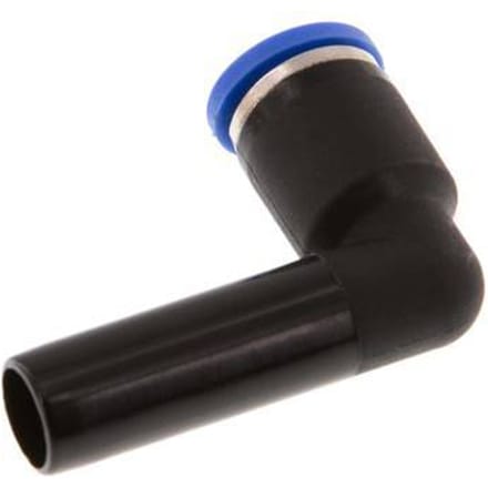 8mm x 10mm 90 graden L-verbinding PA 66 Insteekfitting Plug NBR [2 Stuks]