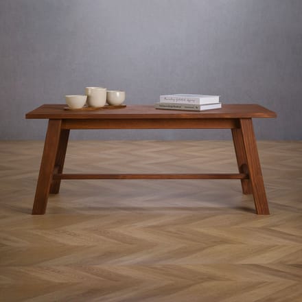 Salontafel LUZERNA van massief hout - donkerbruin