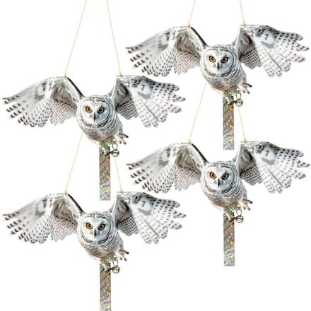 4-delige Reflecterende Plastic Uil Vogelenafstoter – Hanging Design voor Balkon en Tuin