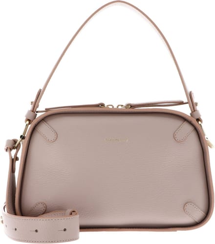 COCCINELLE Leren Handtas Schoudertas Maleta Handbag Rosette Beige