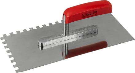 Werkzeyt Plakspaan RVS – 8x8mm Getand – 280x130mm
