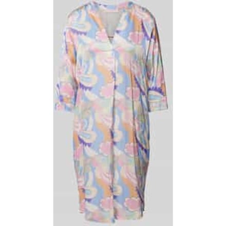 Knielange jurk met all-over print