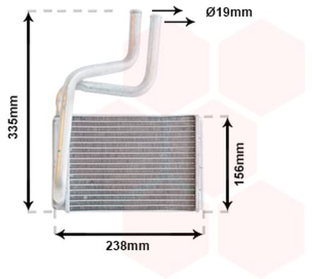 Van Wezel - KACHEL RADIATEUR VOOR FORD MERCURY COUGAR 1999-2002 1114283
