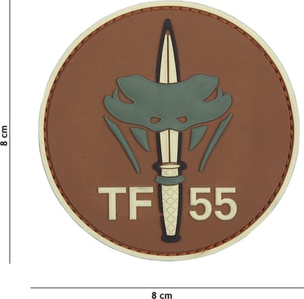 Embleem 3D PVC TF-55 Bruin