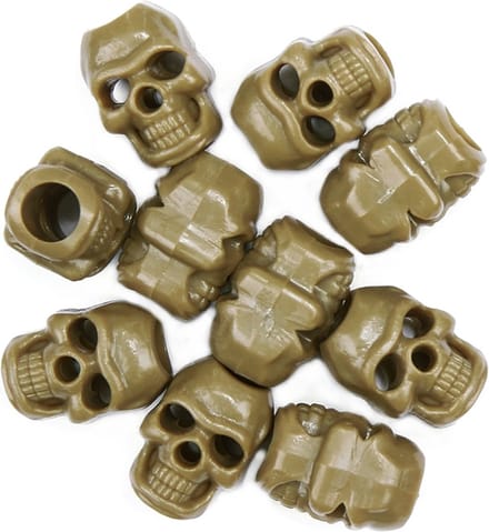Tactical cord stopper skull set 10 stuks - Coyote