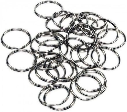 Benson Sleutelringen - 60x - metaal - 30x 24mm / 30x 30mm