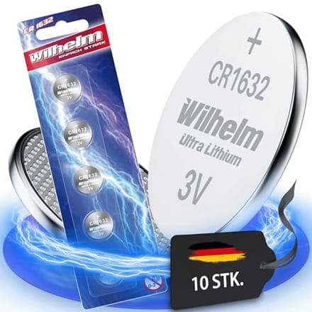 10 x CR1632 Lithium knoopcel 3V 140 mAh