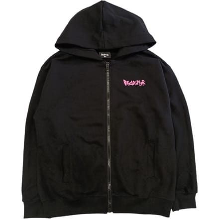Disclaimer - Black Zip Hoodie Pink 58312