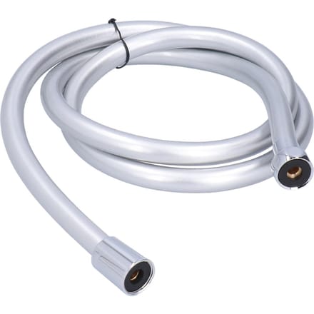 Tuyau de Douche PVC 1,5m Tuyau de Pommeau de Douche Tuyau Chauffe-Eau Lisse Antidéflagrant Argent pour Salle de Bain gray