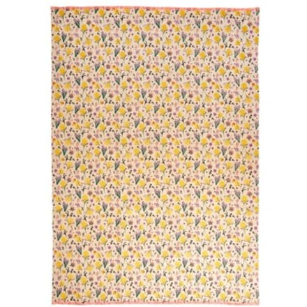 Rice theedoek katoen flower painting print