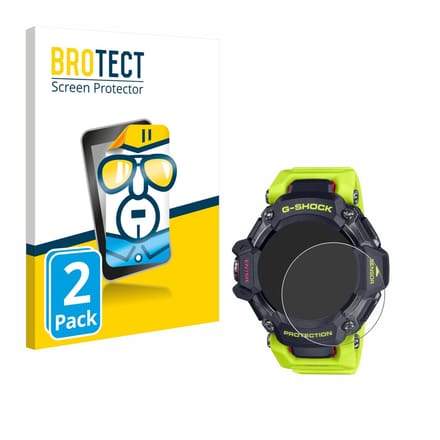 BROTECT - Screenprotector voor Casio G-Shock GBD-H2000 - Folie Beschermfolie transparant 2 Stuks