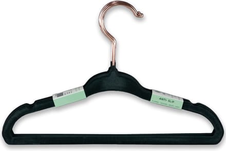 Puck Kledinghanger - Antislip - 6 Stuks - Zwart