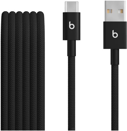 Beats by Apple - USB‑A Oplaadkabel 2‑Pack - USB‑A naar USB‑C - 15W - 1,5m - Geweven - Zwart