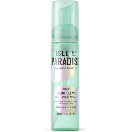 Isle of Paradise Glow Clear Self-Tanning Mousse Green - Medium 200Ml
