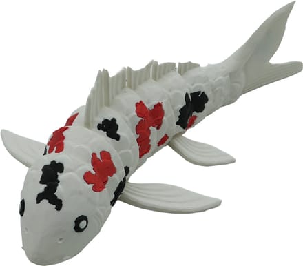 Nishiki Koi flexibel Koi beeld - 30CM - Wit / Rood / Zwart