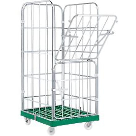 Rolcontainer - 4-zijdig - 724 x 815 x 1640 mm - groen