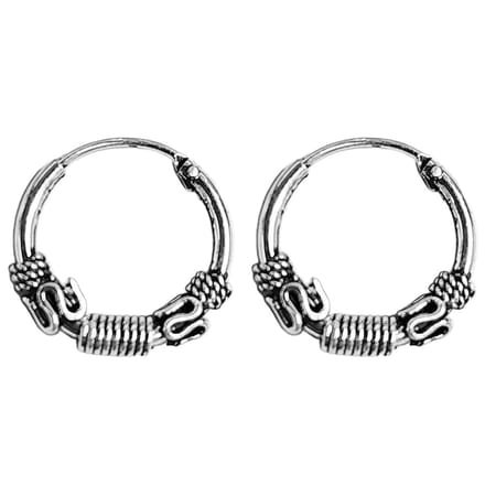 Fako Bijoux® - Bali Oorringen - Kisumu - 15mm - Zilverkleurig