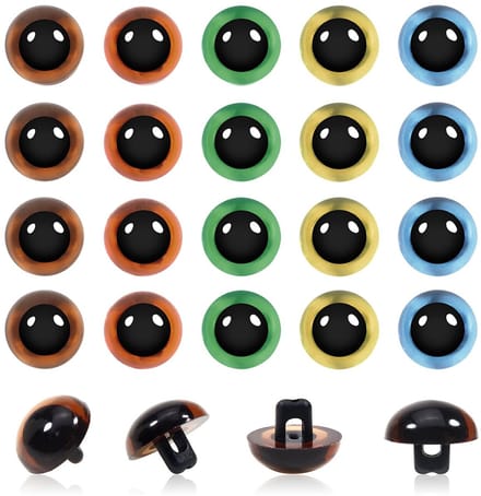 Dailygoods- Naaien Ogen 12mm - 20 Stuks - Kunststof - Gemengde Kleur