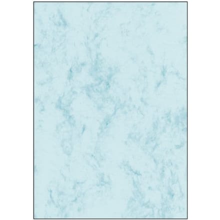 Sigel designpapier A4 met motief marmer blauw tweezijdig 200 grams 50 vel