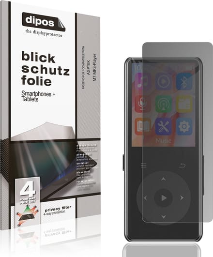 dipos – Matte Privacy Screenprotector geschikt voor AGPTEK M7 MP3-Player | Anti-Spy Beschermfolie