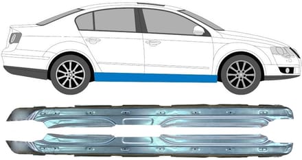 Volledige dorpel voor Volkswagen Passat B6 2005-2010 / Links + Rechts / Set