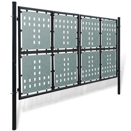 vidaXL - Zwarte - enkele - deur - schuttingpoort - 300x150 - cm